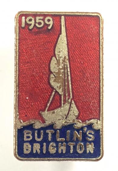 Butlins 1959 Brighton holiday camp yacht badge