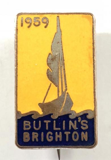 Butlins 1959 Brighton holiday camp yacht badge