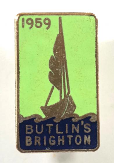 Butlins 1959 Brighton holiday camp yacht badge