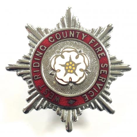 West Riding County Fire Service firemans cap badge 1948 to 1974