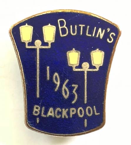 Butlins 1963 Blackpool holiday camp illuminations badge