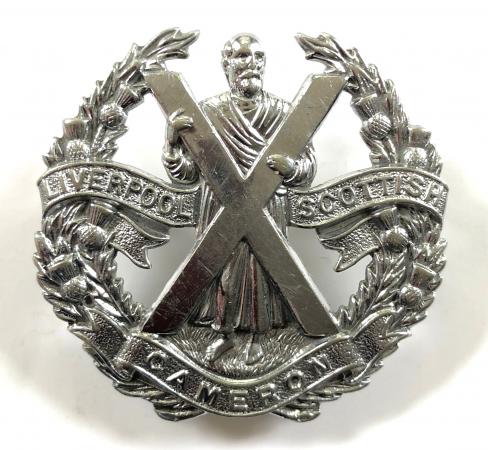 Liverpool Scottish (Camerons) Glengarry cap badge by Gaunt London