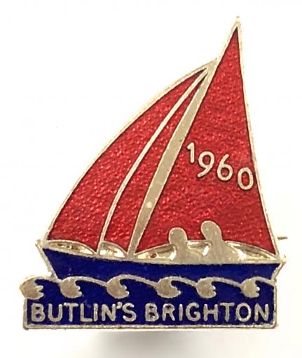 Butlins 1960 Brighton holiday camp yacht badge