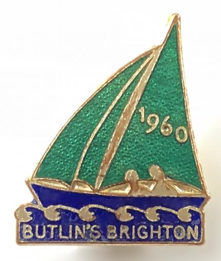 Butlins 1960 Brighton holiday camp yacht badge