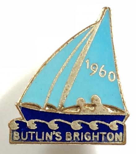 Butlins 1960 Brighton holiday camp yacht badge