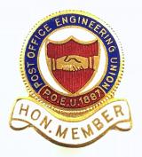 Post Office Engineering Honorary Member union badge 1919 to 1985
