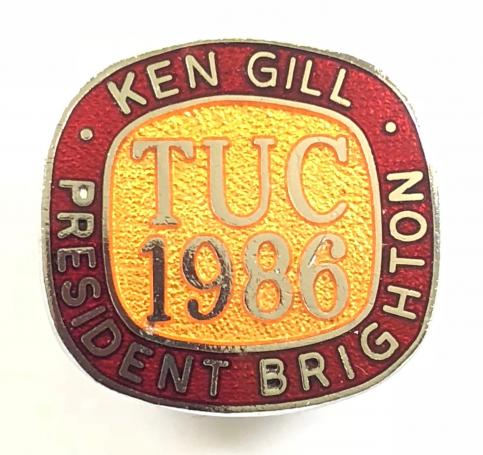TUC 1986 Brighton Trades Union Congress badge