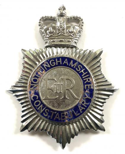 Nottinghamshire Constabulary police helmet badge c1953 to 1968