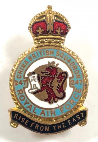RAF No 247 Battle of Britain Squadron Royal Air Force Badge c1940