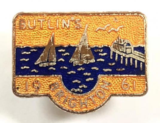 Butlins 1961 Brighton holiday camp yacht badge