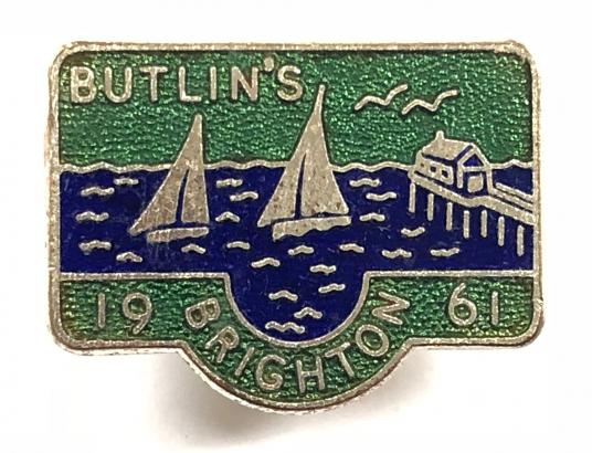 Butlins 1961 Brighton holiday camp yacht badge