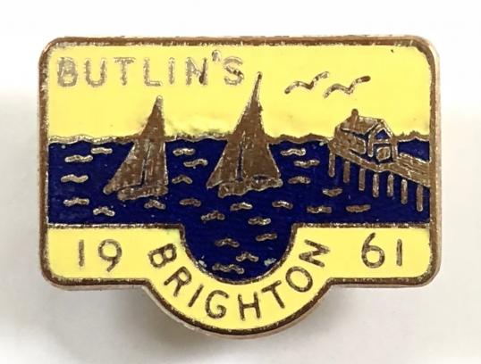 Butlins 1961 Brighton holiday camp yacht badge