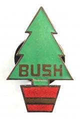 Bush Radios salesmans promotional vintage badge circa 1950's