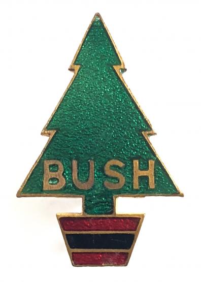 Bush Radios salesmans promotional badge by L.Simpson (London) Ltd