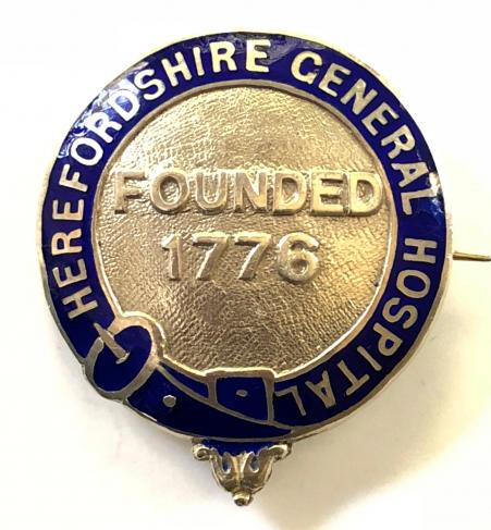 Herefordshire General Hospital 1940 silver nurses qualification badge