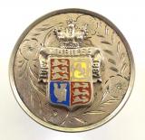 Queen Victoria 1887 Jubilee commemorative silver pin badge
