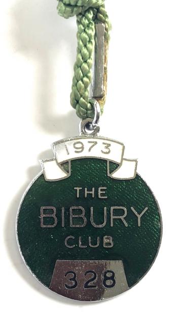 Salisbury Racecourse 1973 Bibury Club horse racing badge