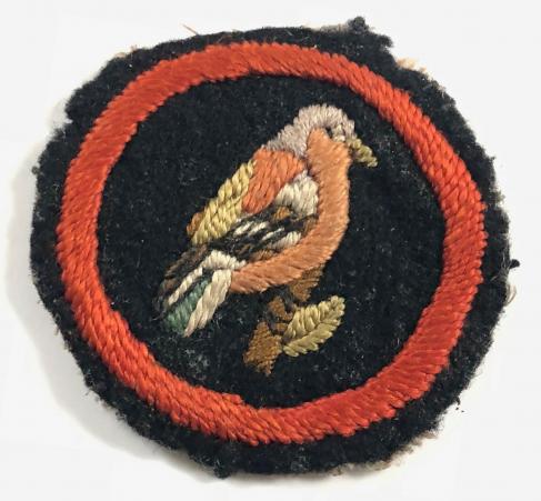 Girl Guides Chaffinch bird patrol emblem felt cloth badge