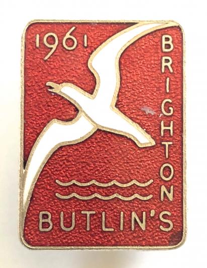 Butlins 1961 Brighton holiday camp seagull badge