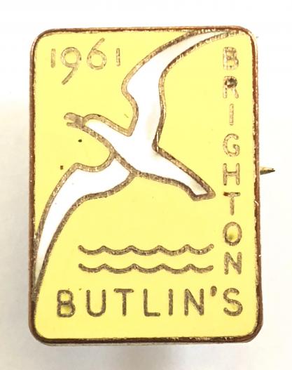 Butlins 1961 Brighton holiday camp seagull badge