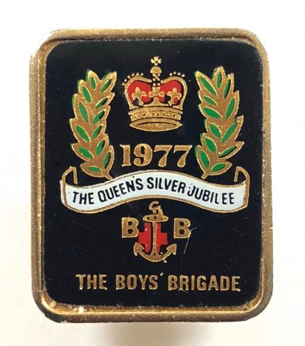 Boys Brigade Queens Silver Jubilee 1977 badge English pattern