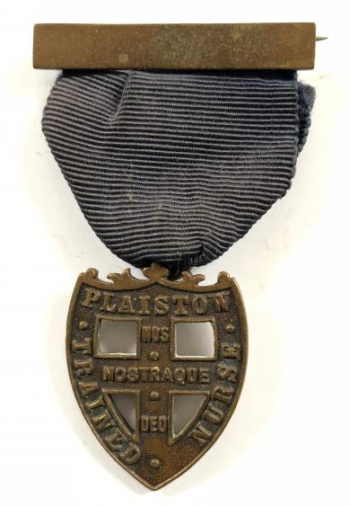 Plaistow Trained Nurse London hospital badge