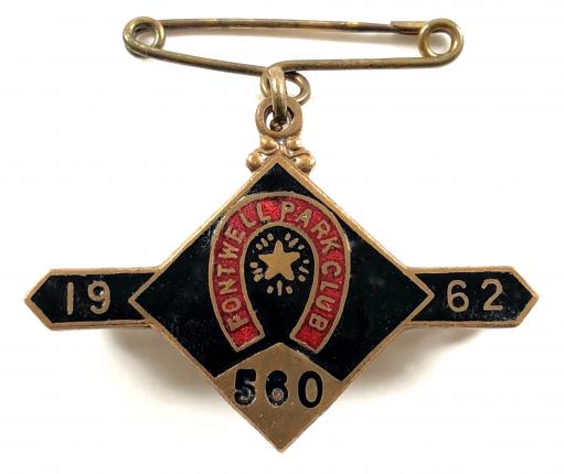 1962 Fontwell Park horse racing club badge