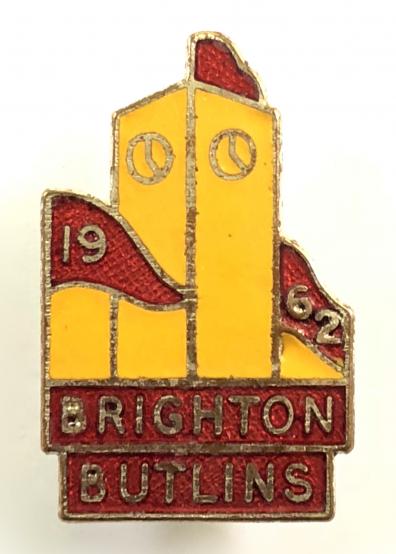 Butlins 1962 Brighton holiday camp clock tower badge