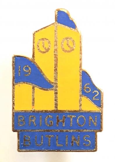 Butlins 1962 Brighton holiday camp clock tower badge