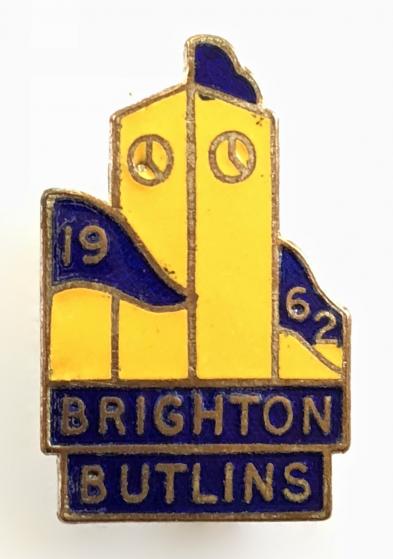 Butlins 1962 Brighton holiday camp clock tower badge