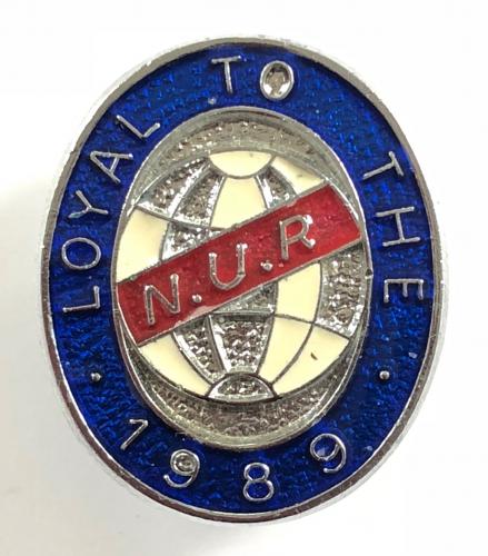 National Union of Railwaymen 1989 national strike NUR badge