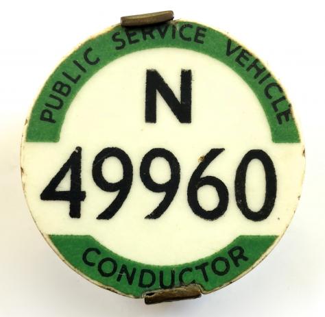 PSV Bus Conductor London Traffic Area licensing badge