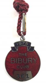 Salisbury Racecourse 1975 Bibury Club horse racing badge