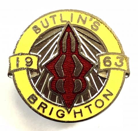 Butlins 1963 Brighton holiday camp lantern badge