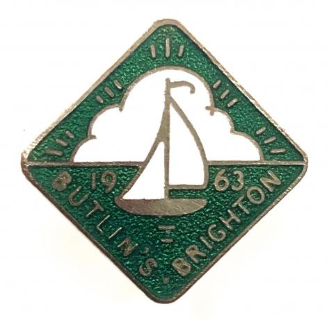 Butlins 1963 Brighton holiday camp yacht badge