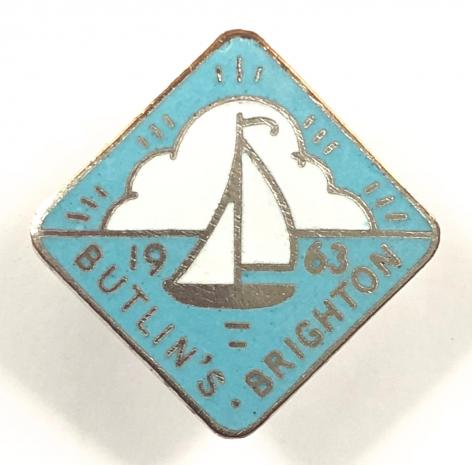 Butlins 1963 Brighton holiday camp yacht badge