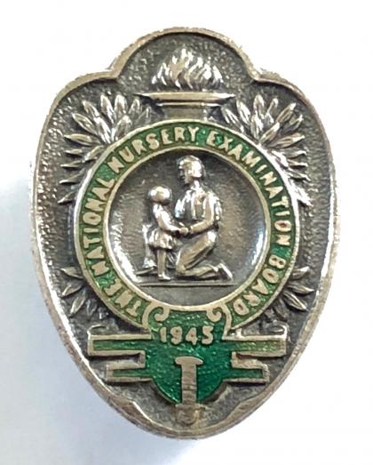 National Nursery Examination Board silver plated badge