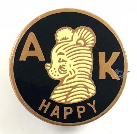 A K Happy Bear News Chronicle children's club badge