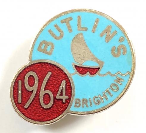 Butlins 1964 Brighton holiday camp yacht badge