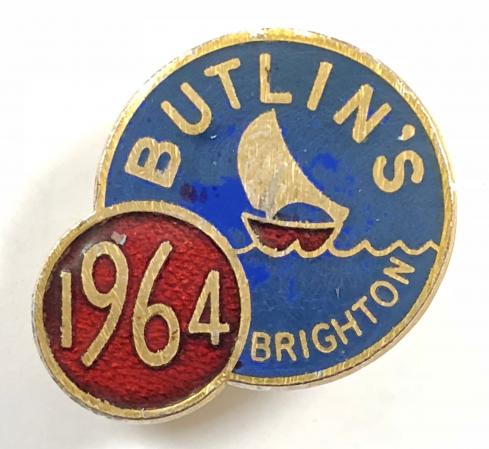 Butlins 1964 Brighton holiday camp yacht badge
