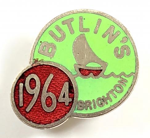 Butlins 1964 Brighton holiday camp yacht badge