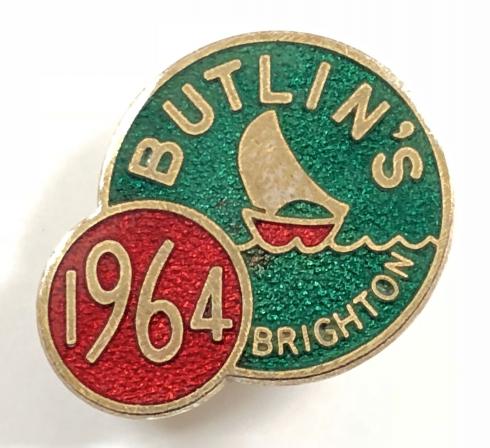 Butlins 1964 Brighton holiday camp yacht badge