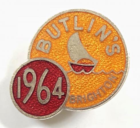 Butlins 1964 Brighton holiday camp yacht badge