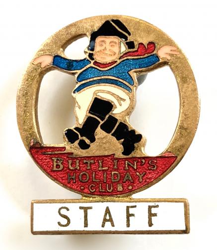Butlins 1937 Skegness jolly fisherman pre war staff badge