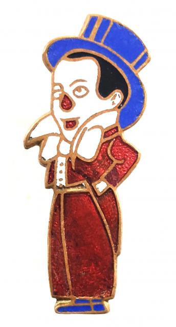 Doodles the Clown Blackpool Tower Circus character badge c1930s