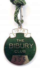 Salisbury Racecourse 1978 Bibury Club horse racing badge