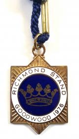 1976 Goodwood Racecourse Richmond Stand horse racing badge
