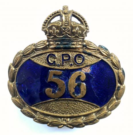 General Post Office GPO postmans cap badge circa 1920 to 1937