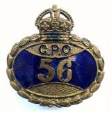 General Post Office GPO postmans cap badge circa 1920 to 1937