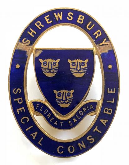 WW1 Shrewsbury Special Constable police badge